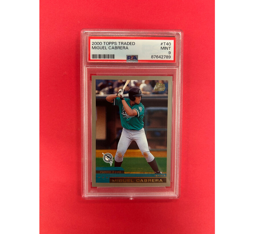 2000 TOPPS TRADED MIGUEL CABRERA ROOKIE PSA GRADED 9