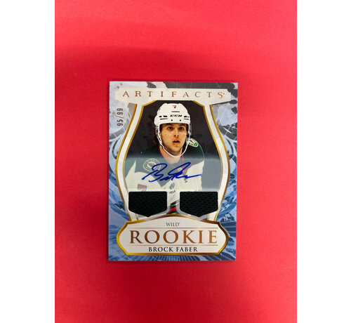UPPER DECK 2023-24 UPPER DECK ARTIFACTS BROCK FABER ROOKIE DUAL JERSEY AUTO /99