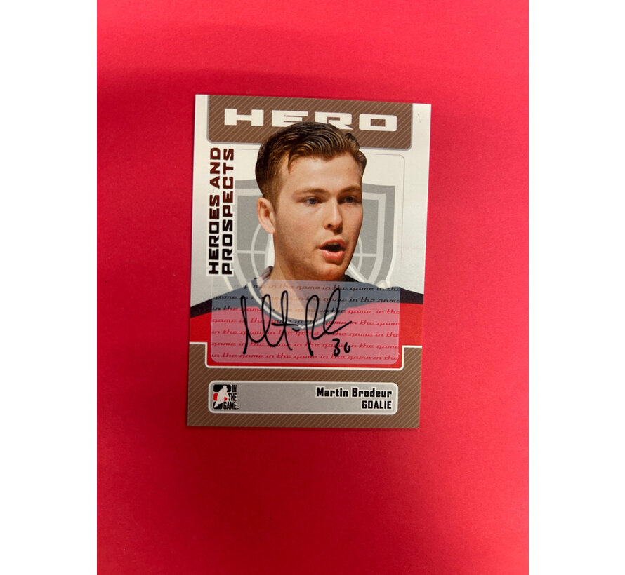 2006 IN THE GAME MARTIN BRODUER HEROES AUTOGRAPHS