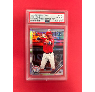 BOWMAN 2019 BOWMAN DRAFT JOSH JUNG 1ST BOWMAN CHROME PSA GRADED 10