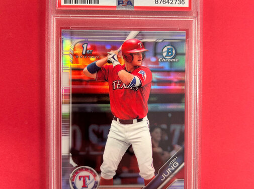 BOWMAN 2019 BOWMAN DRAFT JOSH JUNG 1ST BOWMAN CHROME PSA GRADED 10
