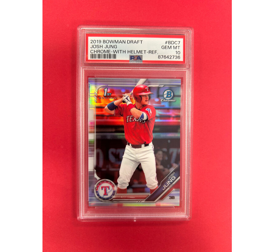 2019 BOWMAN DRAFT JOSH JUNG 1ST BOWMAN CHROME PSA GRADED 10
