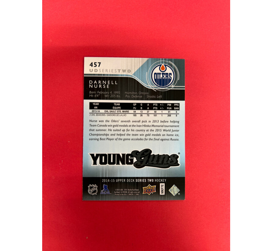 2014-15 UPPER DECK SERIES 2 DARNELL NURSE YOUNG GUNS