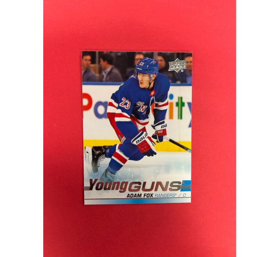 2019-20 UPPER DECK SERIES 1 ADAM FOX YOUNG GUNS