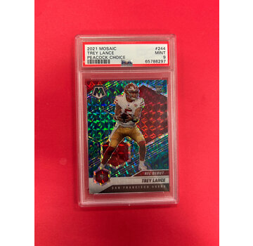 PANINI 2021 PANINI MOSAIC TREY LANCE PEACOCK CHOICE PSA GRADED 9