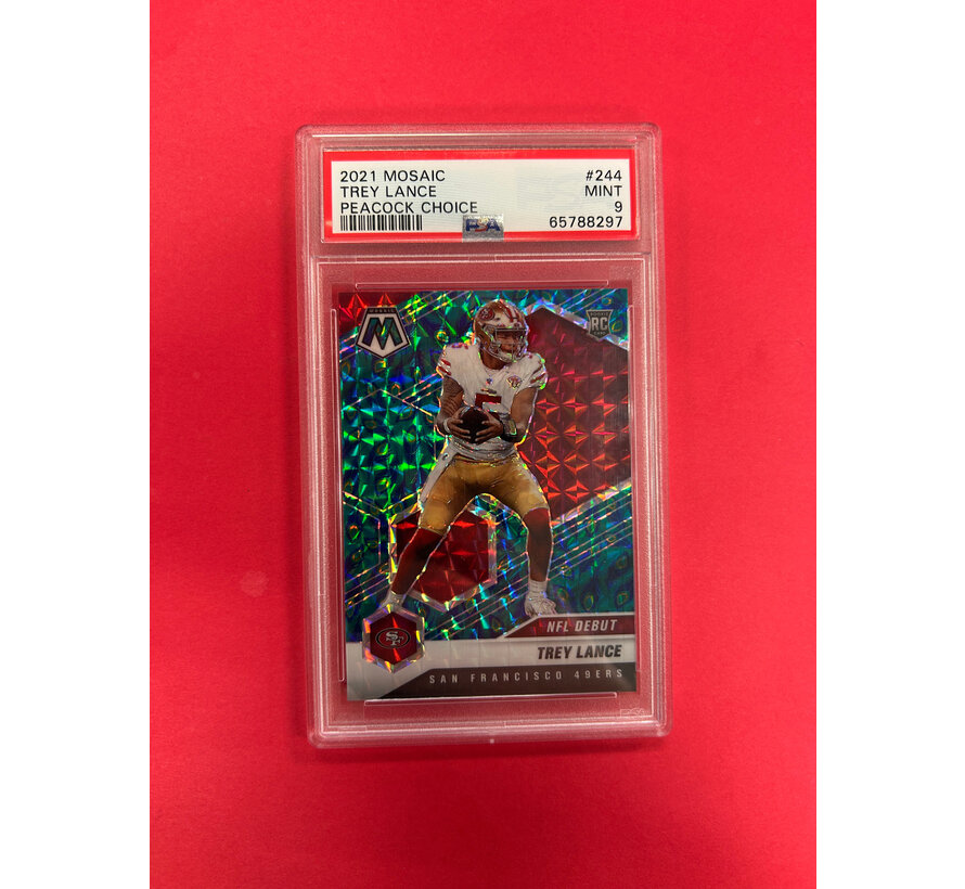 2021 PANINI MOSAIC TREY LANCE PEACOCK CHOICE PSA GRADED 9