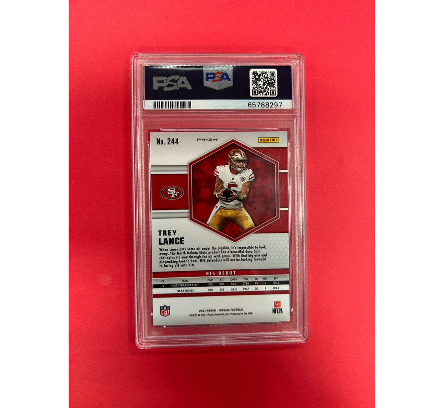 2021 PANINI MOSAIC TREY LANCE PEACOCK CHOICE PSA GRADED 9