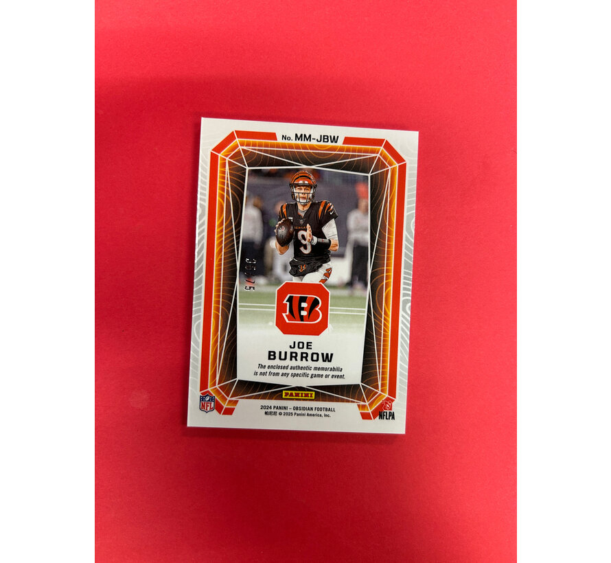 2024 PANINI OBSIDIAN JOE BURROW MAGMATIC PATCH /75