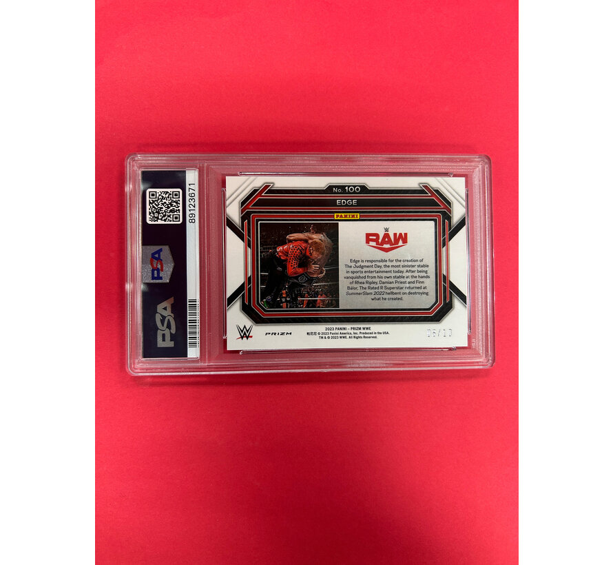 2023 PANINI PRIZM WWE EDGE UNDERCARD GOLD /10 PSA GRADED 10