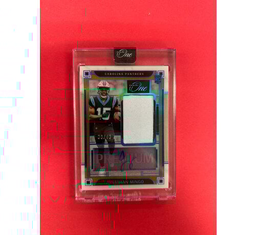 PANINI 2023 PANINI ONE AND ONE JONATHAN MINGO PREMIUM PATCH AUTO /49