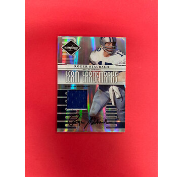 PANINI 2008 LEAF LIMITED ROGER STAUBACH TEAM LEADERMARKS PATCH AUTO /25