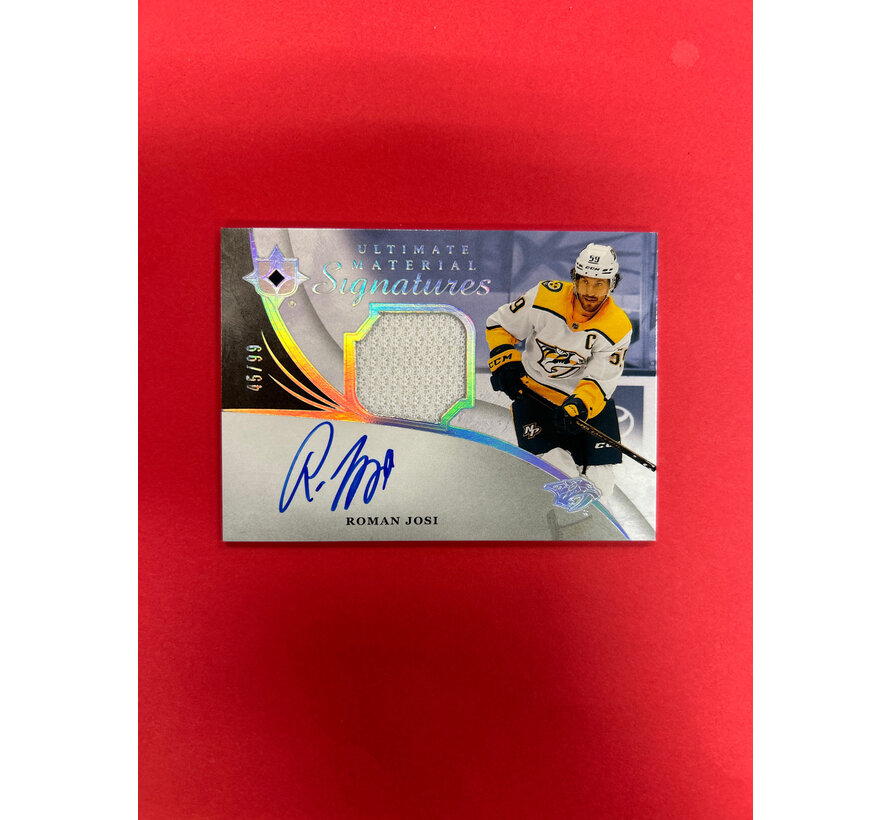 2020-21 UPPER DECK ULTIMATE COLLECTION ROMAN JOSI MATERIAL SIGNATURES /99