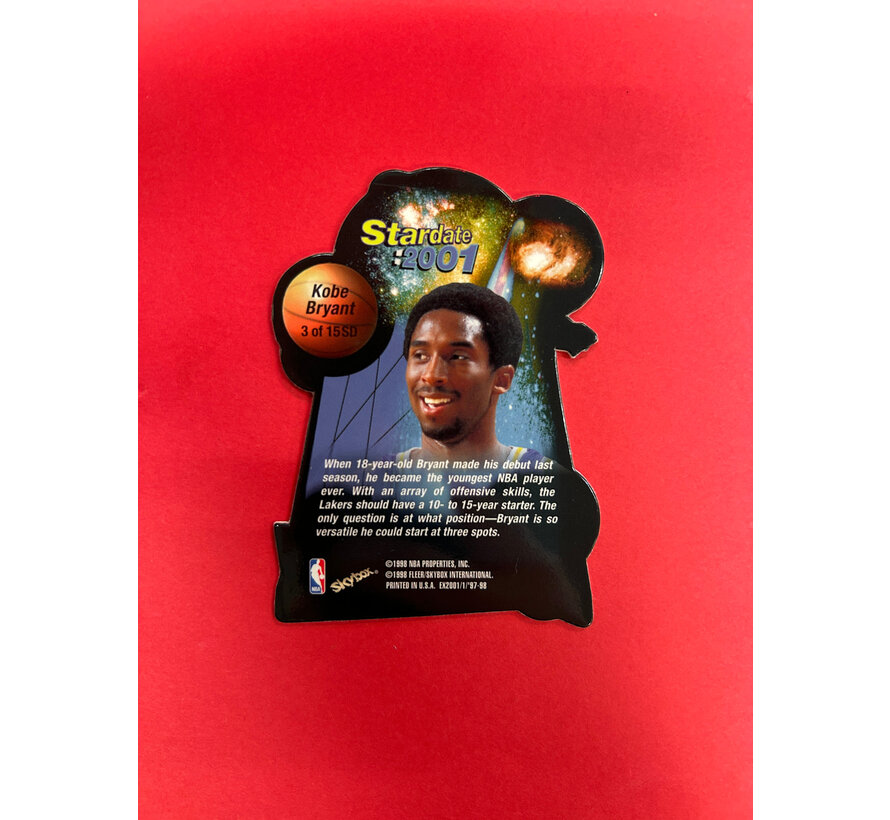1998 SKYBOX EX-2001 KOBE BRYANT STARDATE 2001