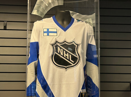 TEEMU SELANNE 1999 WHITE ALL-STAR BLUE LINE JERSEY