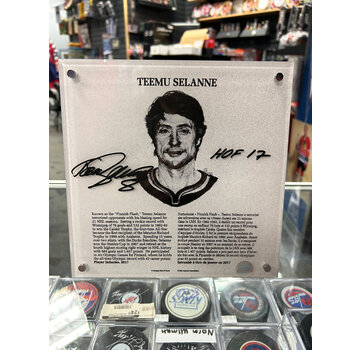 TEEMU SELANNE AUTOGRAPHED HOF PLAQUE