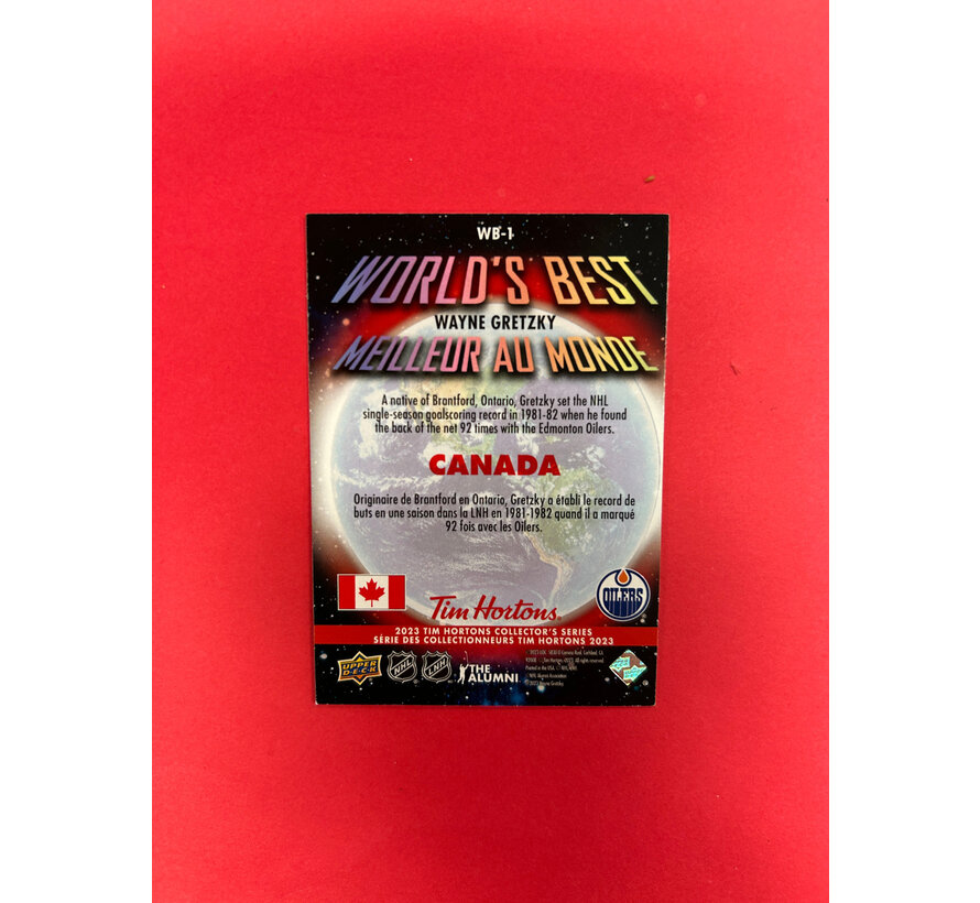 2023 UPPER DECK TIM HORTONS WAYNE GRETZKY WORLDS BEST SSP