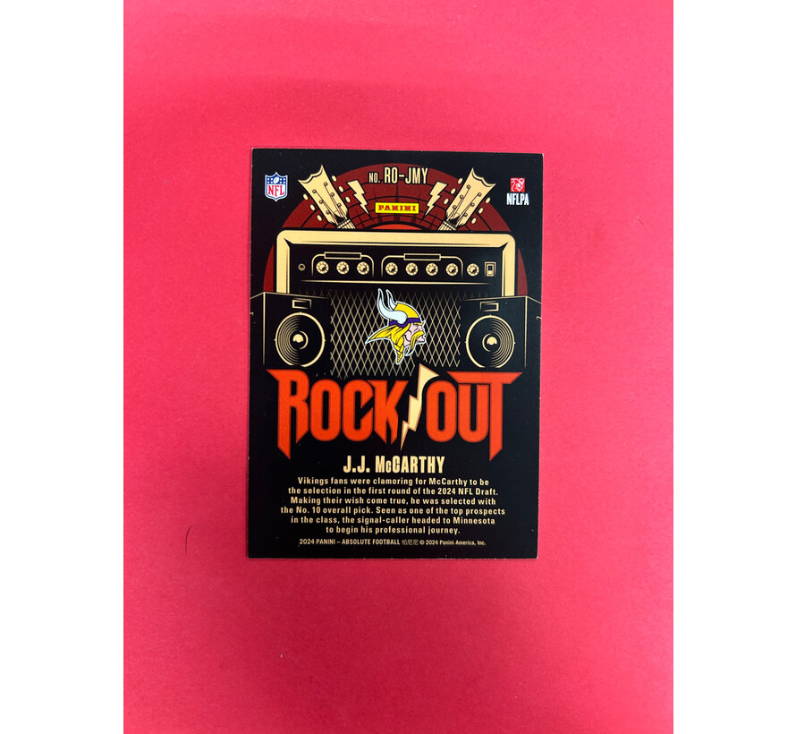 2024 PANINI ABSOLUTE J.J. MCCARTHY ROCKOUT RED /75