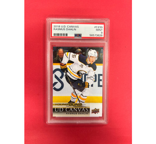UPPER DECK 2018-19 UPPER DECK SERIES 2 RASMUS DAHLIN YOUNG GUNS CANVAS PSA 9