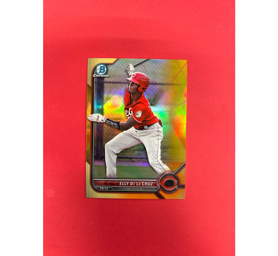 2022 BOWMAN CHROME ELLY DE LA CRUZ ORANGE /75 ROOKIE