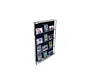 PATHER MEDIUM TRADING CARD CABINET WITH BLACK BACK