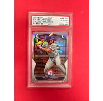 BOWMAN 2023 BOWMAN DRAFT WYATT LANGFORD CHROME REFRACTOR PSA 10