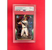 BOWMAN 2023 BOWMAN DRAFT JACOB WILSON CHROME GREEN GRASS /99 PSA GRADED 10