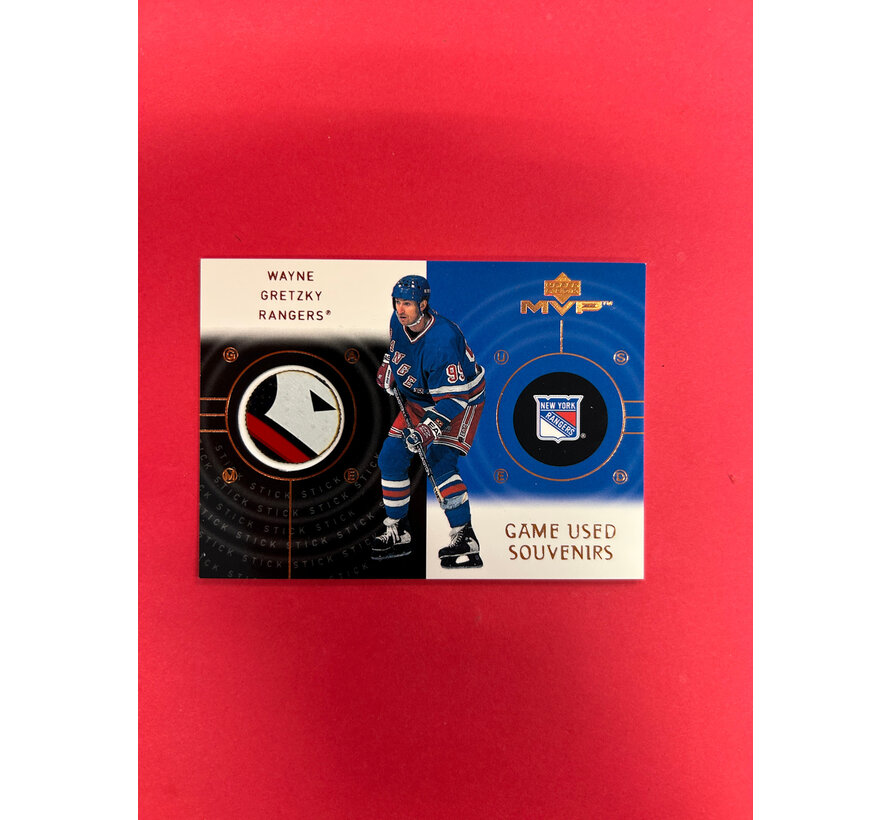 2000 UPPER DECK MVP WAYNE GRETZKY GAME USED SOUVENIERS STICK