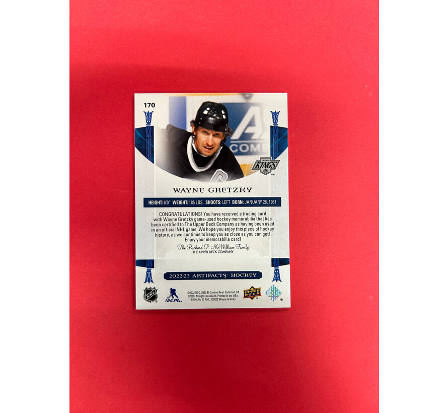 2022-23 UPPER DECK ARTIFACTS WAYNE GRETZKY DUAL JERSEY /149
