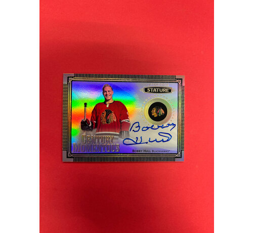 UPPER DECK 2019-20 UPPER DECK STATURE BOBBY HULL CENTURY MOMENTOUS AUTOGRAPH