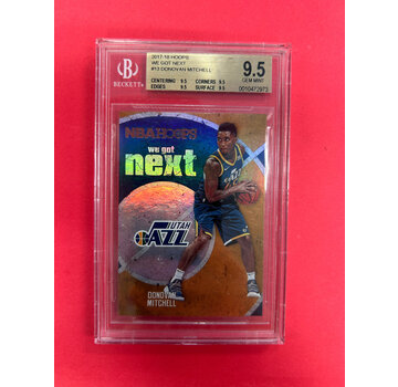 PANINI 2017-18 PANINI HOOPS DONOVAN MITCHELL WE GOT NEXT BECKETT GRADED 9.5