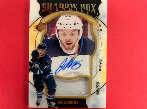 UPPER DECK 2016-17 UPPER DECK SPX JOSH MORRISSEY SHADOW BOX ROOKIE PATCH AUTO /99