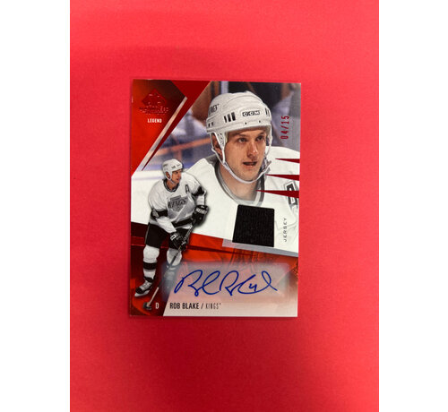 UPPER DECK 2023-24 SP GAME USED LEGENDS ROB BLAKE JERSEY  AUTO /15