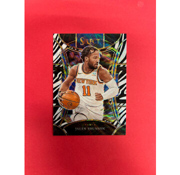 PANINI 2023-24 PANINI SELECT JALEN BRUNSON MAZZANNE ZEBRA PRINT SSP