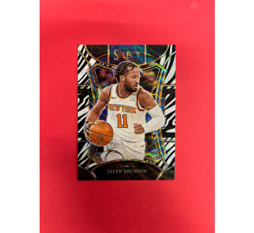 PANINI 2023-24 PANINI SELECT JALEN BRUNSON MAZZANNE ZEBRA PRINT SSP