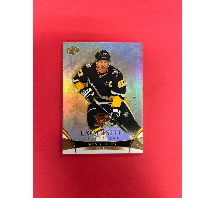 2022-23 UPPER DECK EXQUISITE COLLECTION SIDNEY CROSBY GOLD 99/99