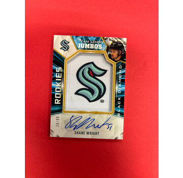 UPPER DECK 2022-23 UPPER DECK BLACK DIAMOND SHANE WRIGHT TEAM LOGO JUMBOS AUTO /49