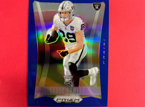 PANINI 2024 PANINI PRIZM DECA BROCK BOWERS BLUE PRIZM /149