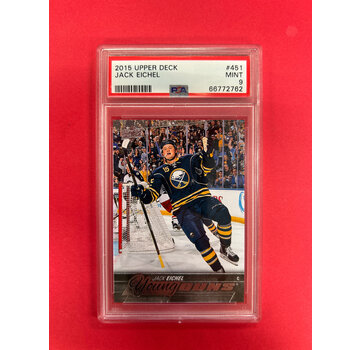 UPPER DECK 2015-16 UPPER DECK SERIES 2 JACK EICHEL YOUNG GUNS PSA GRADED 9