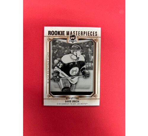 UPPER DECK 2022-23 UPPER DECK THE CUP DAVID JIRICEK ROOKIE MASTERPIECES PRINTING PLATE 1/1