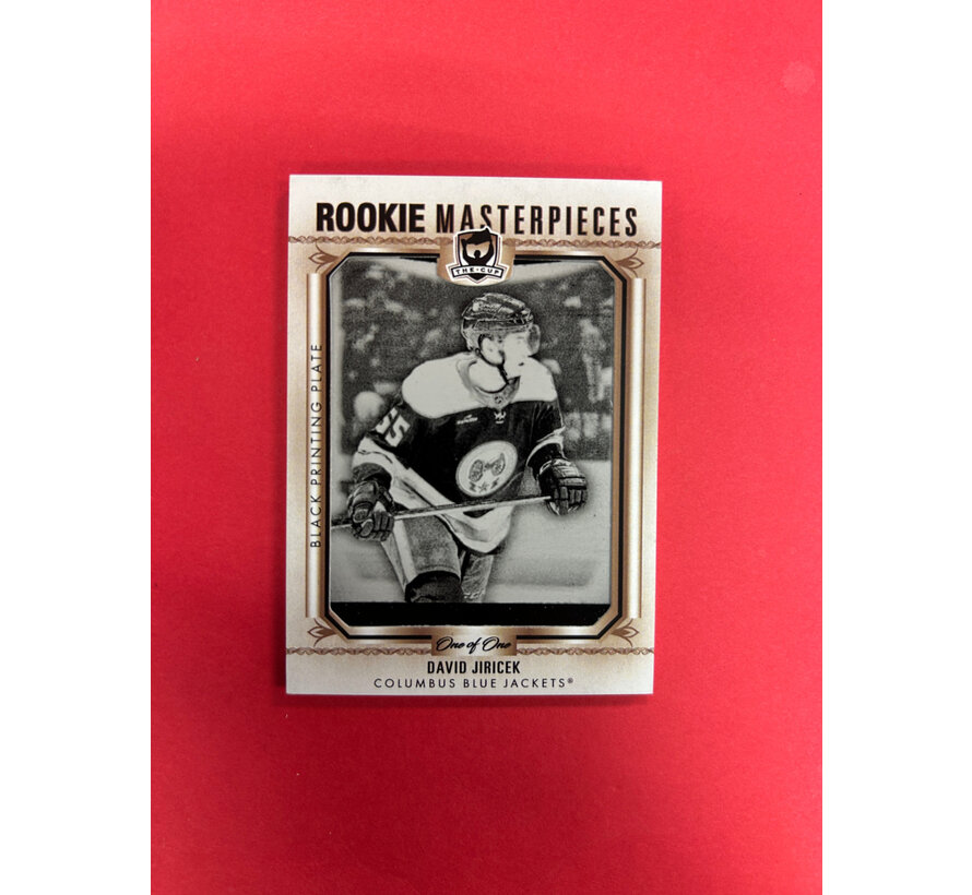 2022-23 UPPER DECK THE CUP DAVID JIRICEK ROOKIE MASTERPIECES PRINTING PLATE 1/1