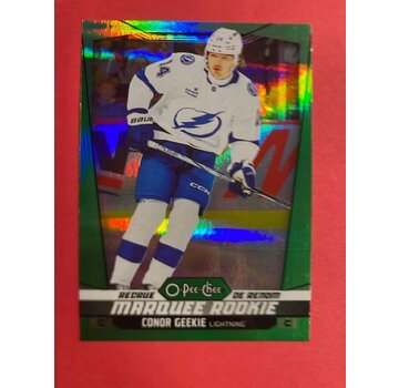 UPPER DECK 2024-25 OPC RAINBOW GREEN MARQUEE ROOKIE CONNOR GEEKIE 26/33 #581