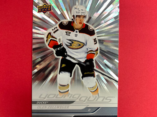 UPPER DECK 2024-25 UPPER DECK SERIES 1 OLEN ZELLWEGER YOUNG GUNS OUTBURST