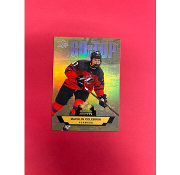 UPPER DECK 2023 UPPER DECK TEAM CANADA MACKLIN CELEBRINI GO TO THE TOP GOLD