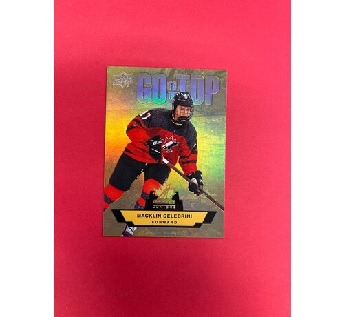 UPPER DECK 2023 UPPER DECK TEAM CANADA MACKLIN CELEBRINI GO TO THE TOP GOLD