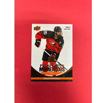 UPPER DECK 2023 UPPER DECK TEAM CANADA JUNIORS ADAM FANTILLI PROSPECTUS MOMENTOUS ORANGE /75
