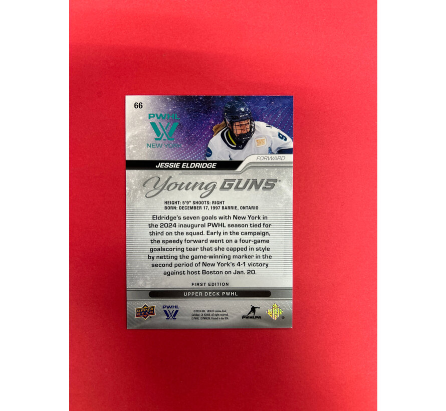 2024 UPPER DECK PWHL JESSIE ELDRIDGE YOUNG GUNS OUTBURST