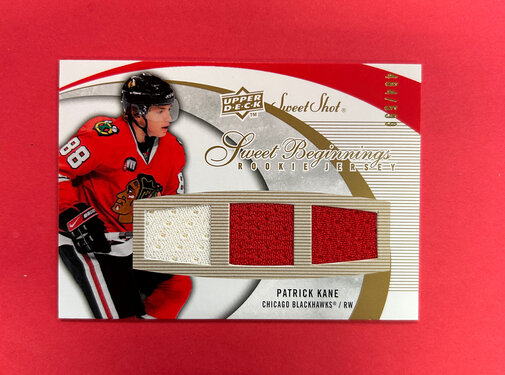 UPPER DECK 2007-08 UPPER DECK SWEET SHOTS PATRICK KANE ROOKIE JERSEY /599