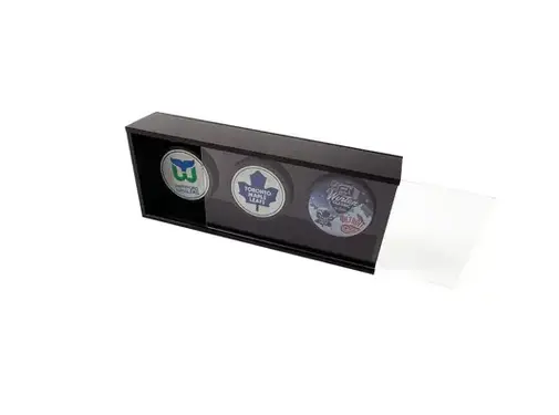 PATHER PATHER 3 HOCKEY PUCK DISPLAY CASE (#67113)