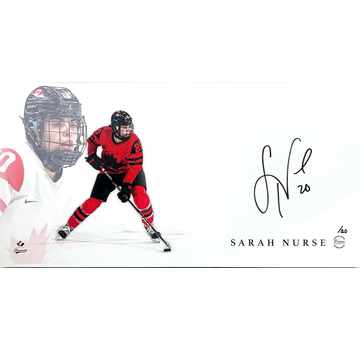 PREMIUM AUTOGRAPHS Sarah Nurse Special Edition #'d /20 Team Canada Signed Print