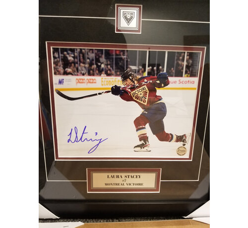 PREMIUM AUTOGRAPHS FRAMED Laura Stacey Montreal Victoire PWHL Signed 8x10 Photograph Big Shot